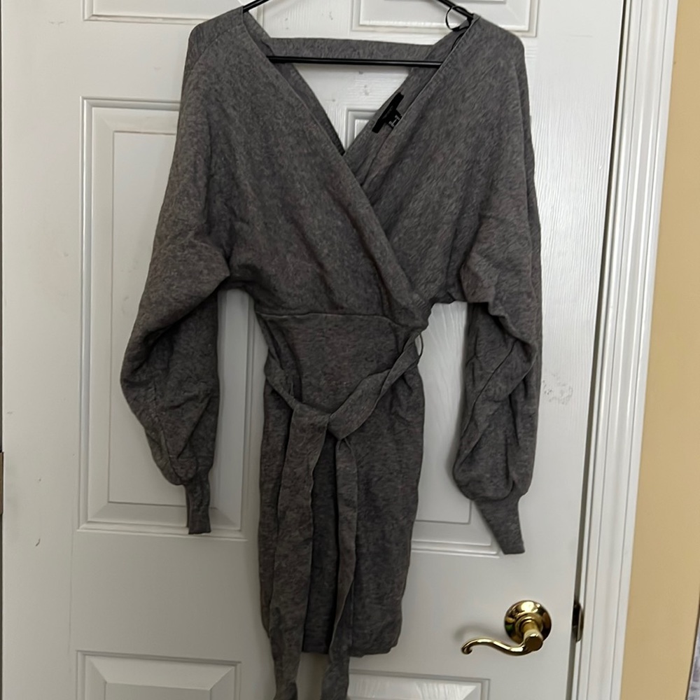 Grey sweater dress